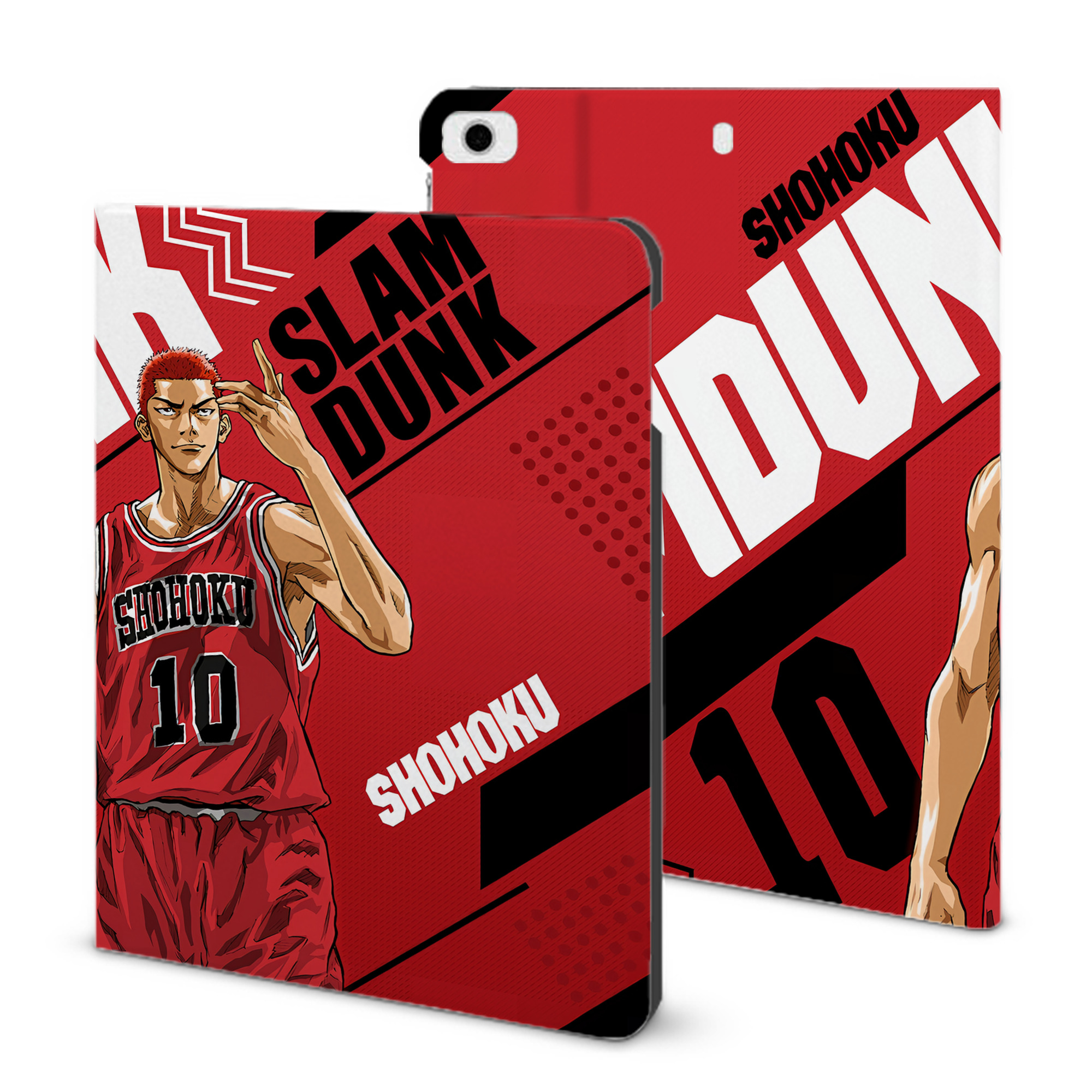 （画像用） SLAM DUNK／スラムダンク IPad ケース ブック型 PUレザー TPU 耐衝撃 軽量 薄型 ペン収納なし 全面保護 IPad 各モデル対応
